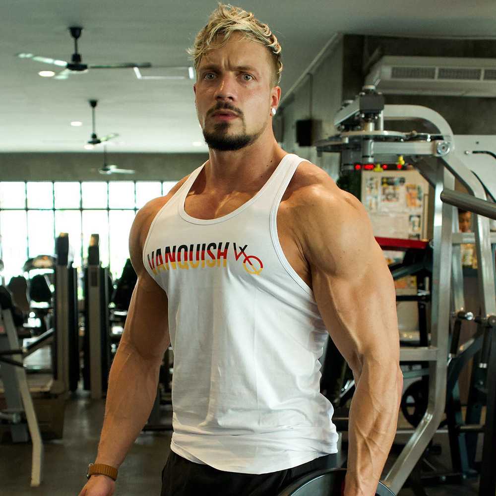 เสื้อกล้าม VANQUISH #12 ผ้าคอตตอน ใส่ออกกำลังกาย ไม่อมเหงื่อ ผ้านิ่มใส่สบาย ระบายอากาศได้ดี