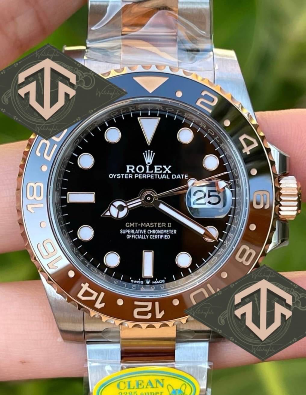 Rolex GMT Master II “Rootbeer”Twotone Rosegold Ref.126711 Clean V3