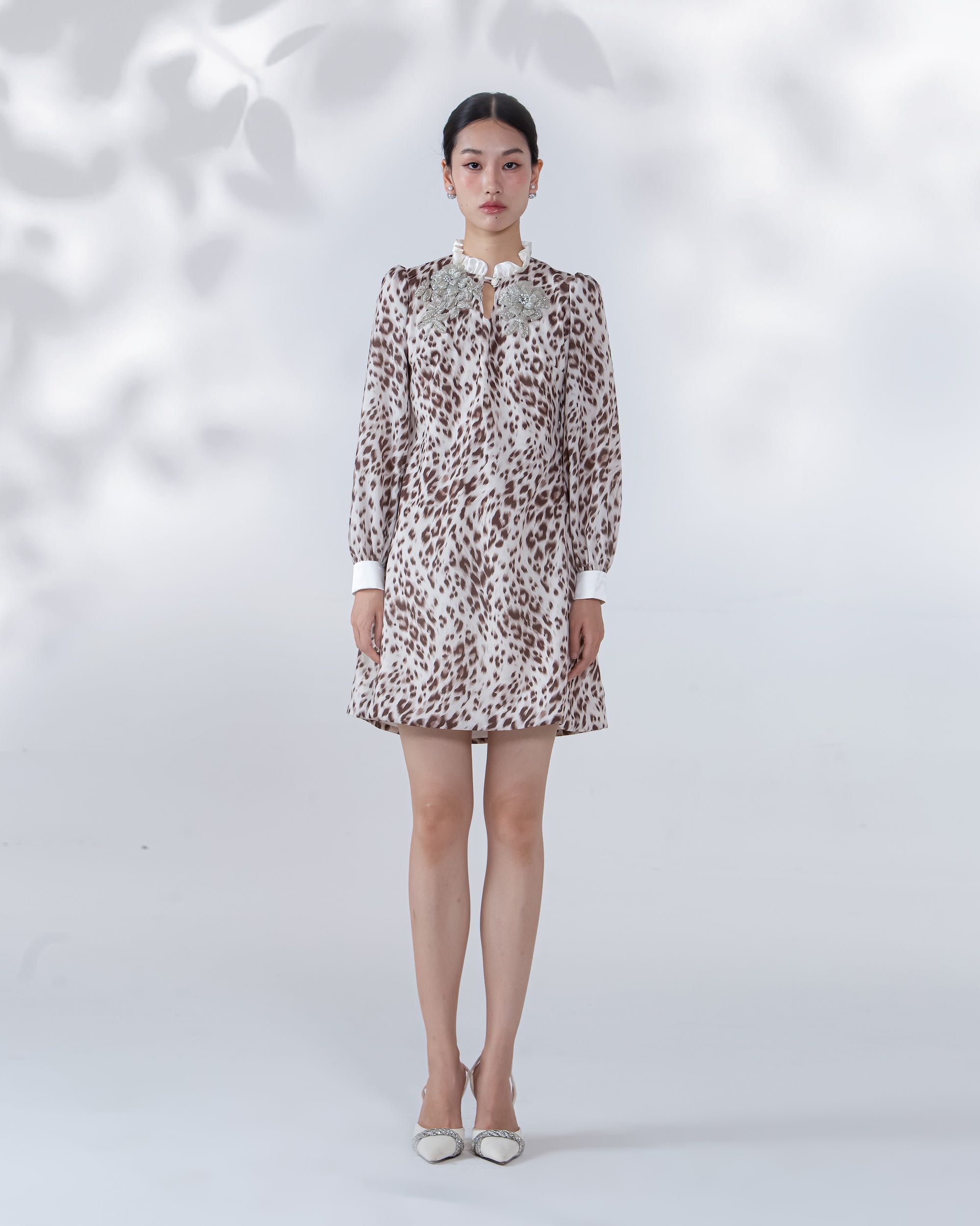 Long Sleeve Ruffle Mini Dress