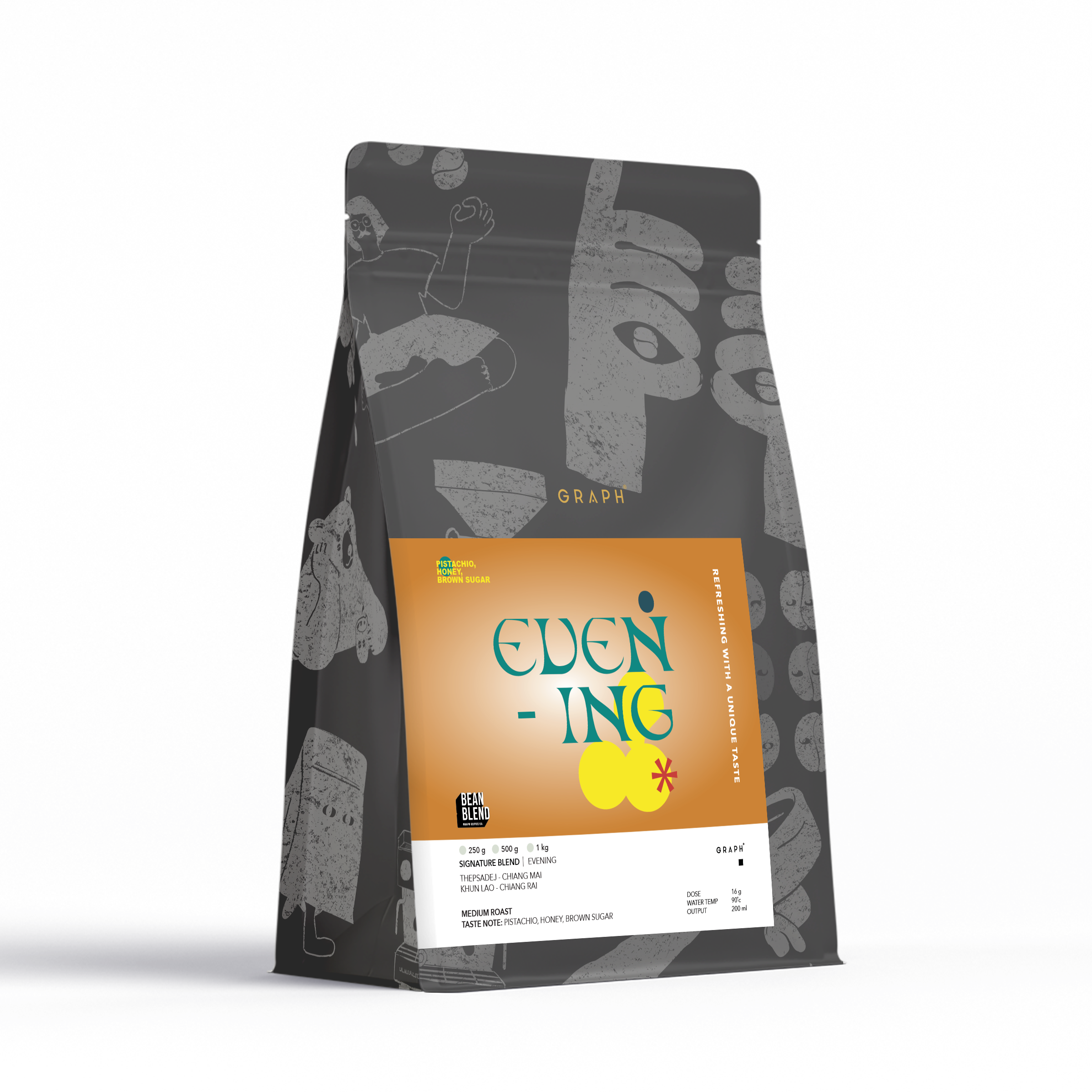 GRAPH | เมล็ดกาแฟ SIGNATURE BLEND - GOOD DAY SET - EVENING