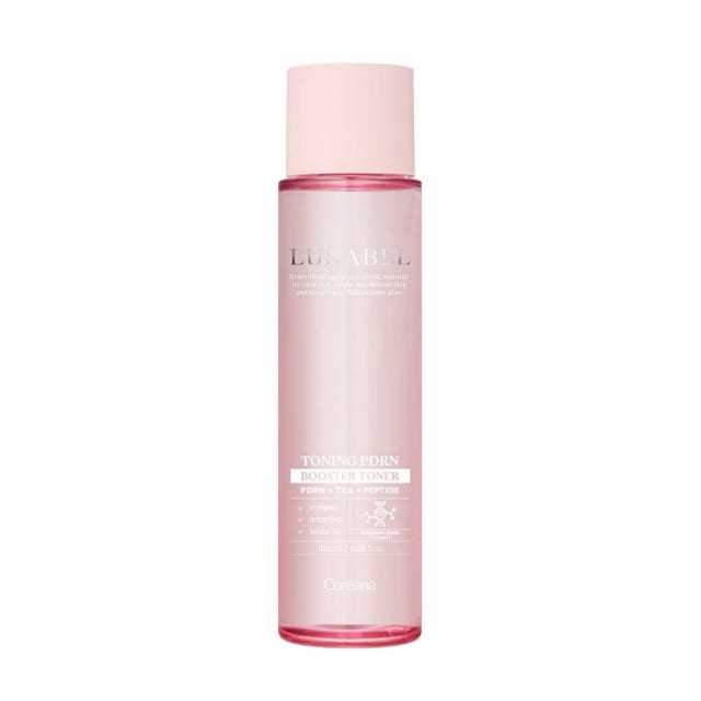 COREANA LUNABEL TONING PDRN BOOSTER TONER 180ML. โทนเนอร์ เสริมสร้าง คอลลาเจน ลดเลือนริ้วรอย