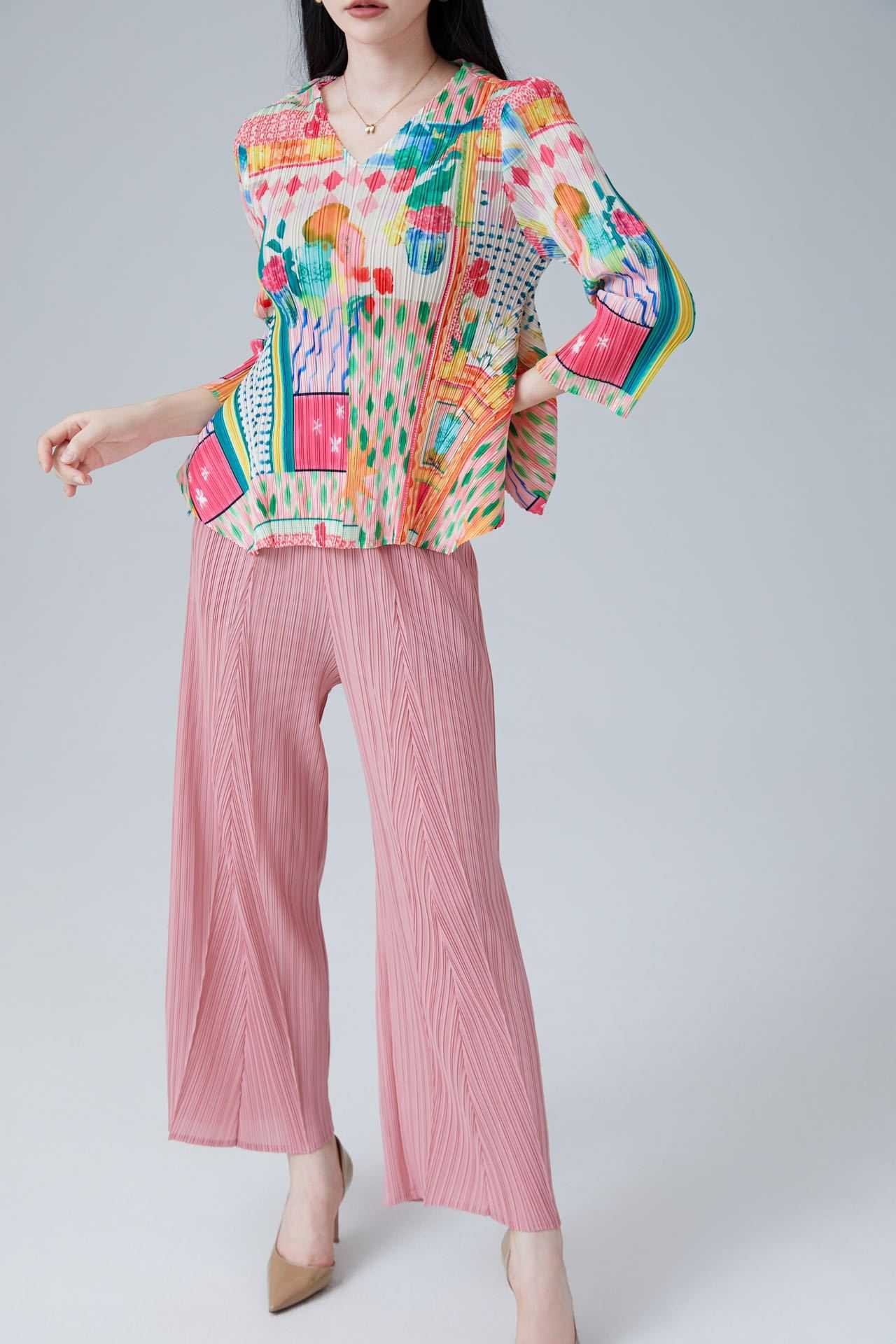 Pleatbynisa A644 เซ็ตอัดพลีท เนื้อผ้าPolyester100%