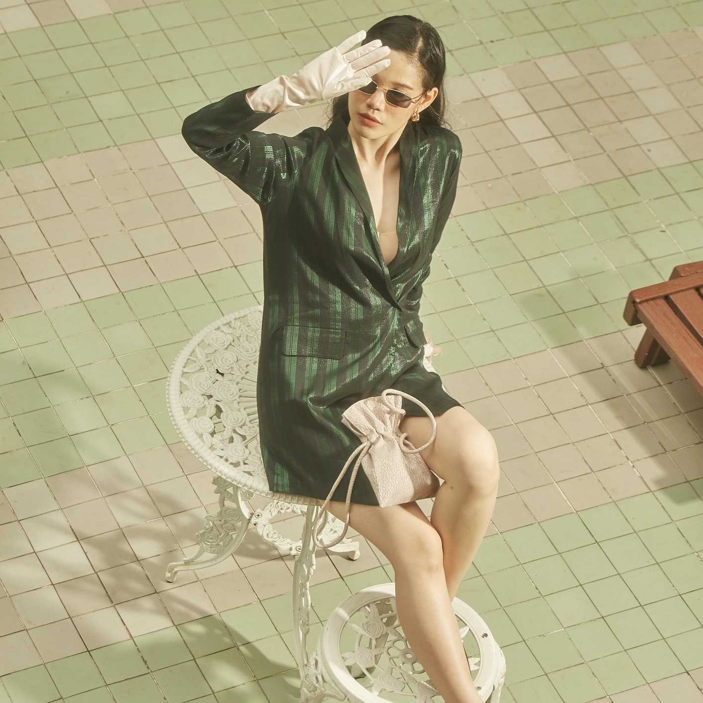 Midnight Leaf Suit Dress