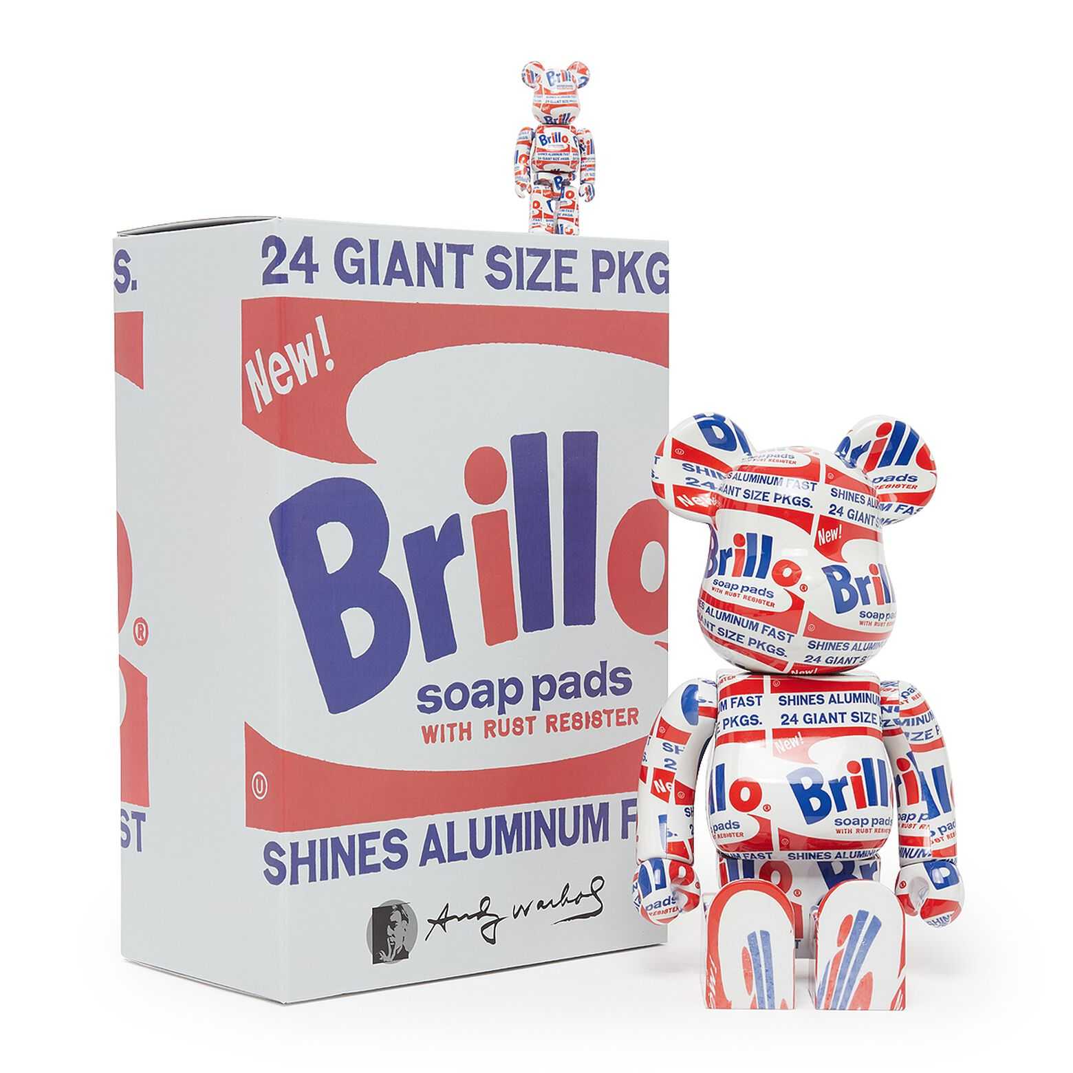 Be@rbrick Andy Warhol Brillo 100%+400%