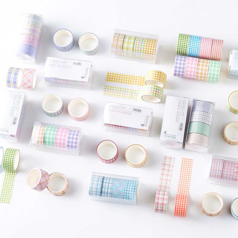 (พร้อมส่ง) Scotchy tape เซ็ตเทปลายสก๊อต 4 ม้วน 