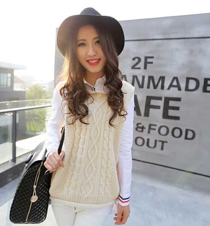 เสื้อsweater เสื้อกั๊กแขนกุด แฟชั่นกันหนาว