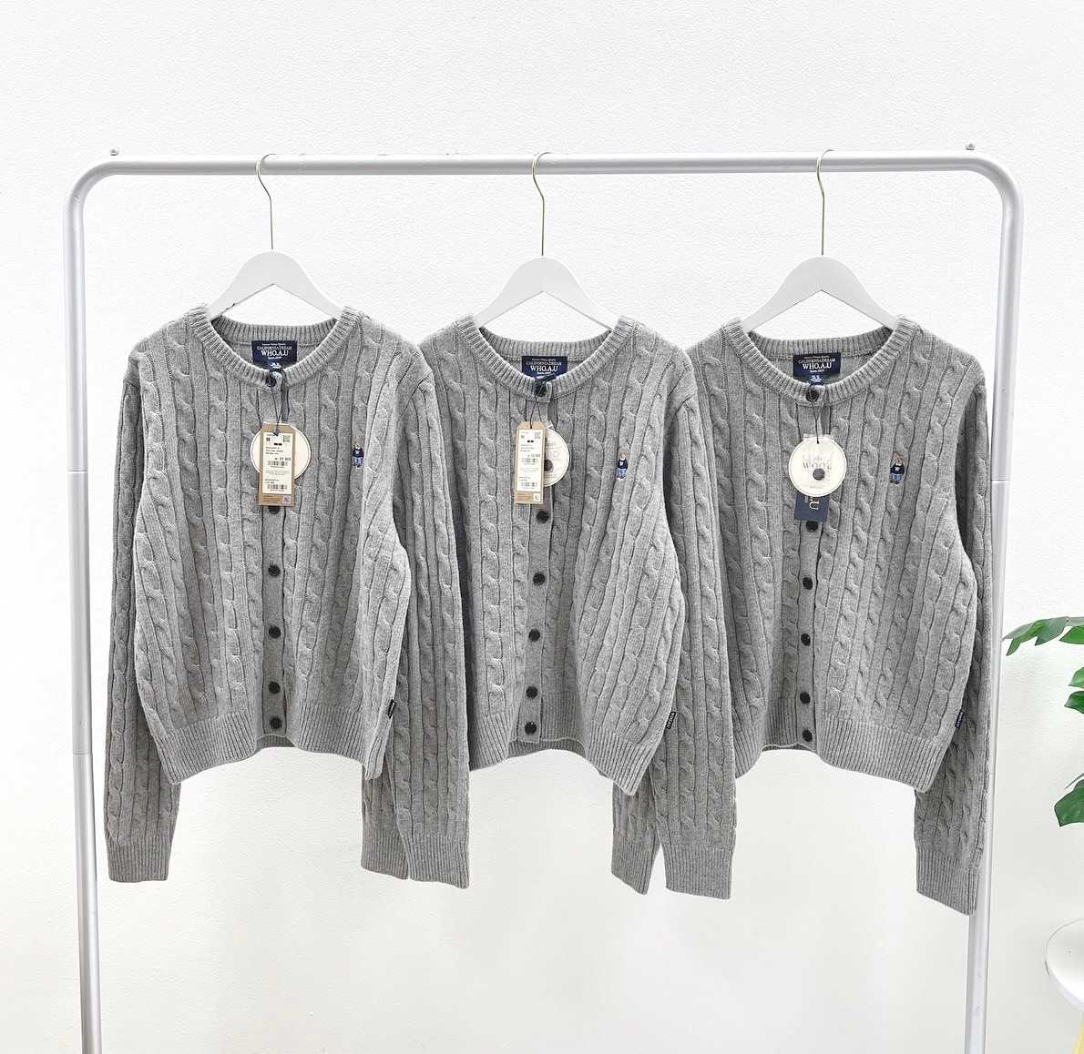 Who.A.U. Steve Cable Cardigan (Grey)