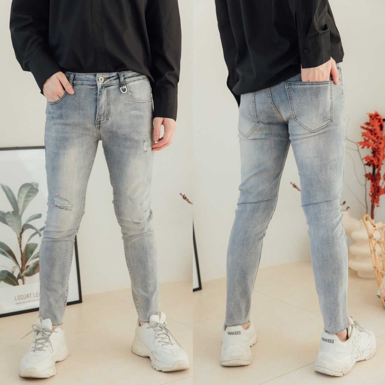 KINS Jeans กางเกงยีนส์ทรงเดฟ (รหัส : B001)