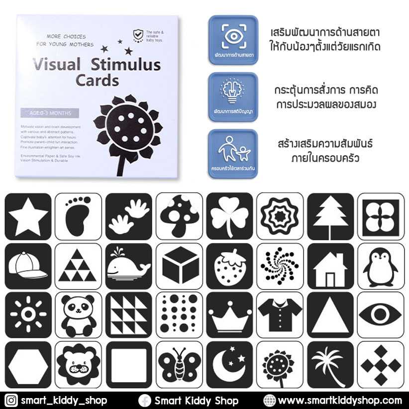 แฟลชการ์ด(Flash Cards) : ขาว-ดำ