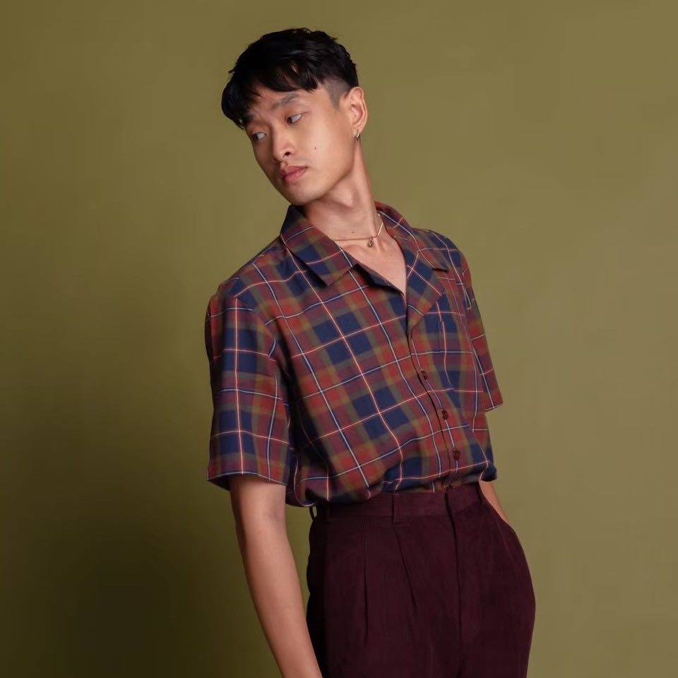 Men's Button Up Top (Scott Navy)