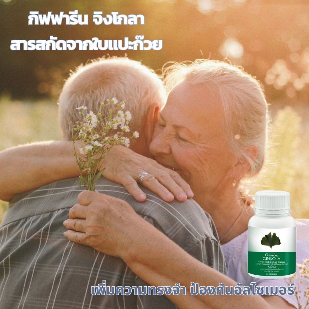 สารสกัดจากใบแปะก๊วย กิฟฟารีน จิงโกลา บำรุงสมอง ป้องกันอัลไซเมอร์