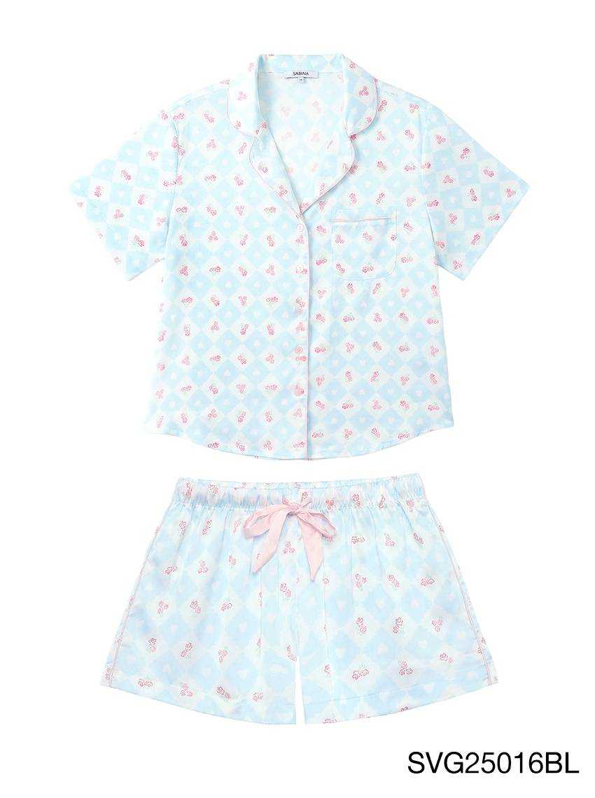 เซ็ตชุดนอน เสื้อแขนสั้น กางเกงขาสั้น รหัส SVG25016