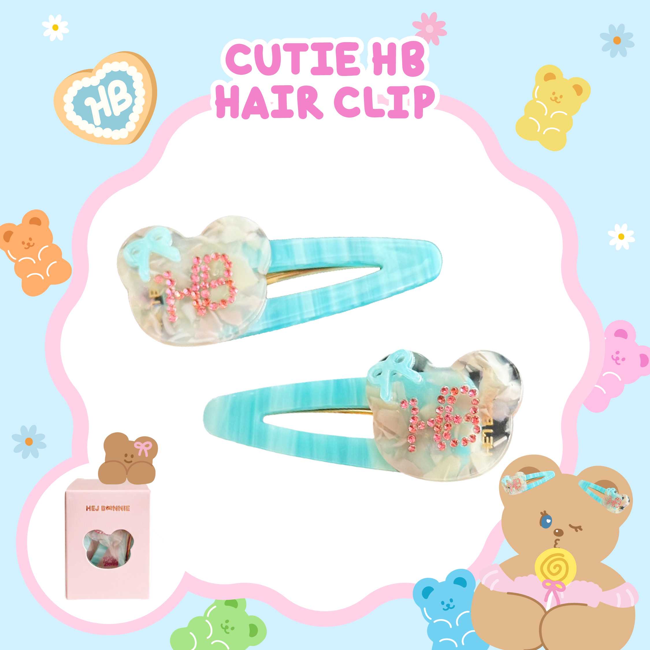 Cutie HB Hair Clips l Hej Bonnie Official