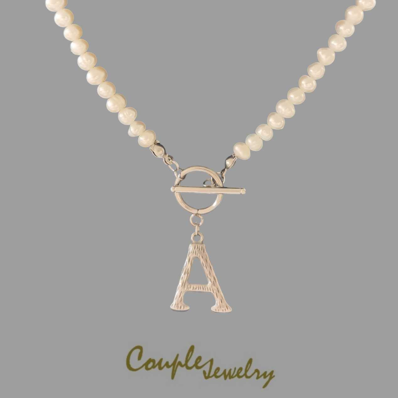 COUPLE-JEWELRY : What​'s​ your​ Alphabet​ Stanless​ still​