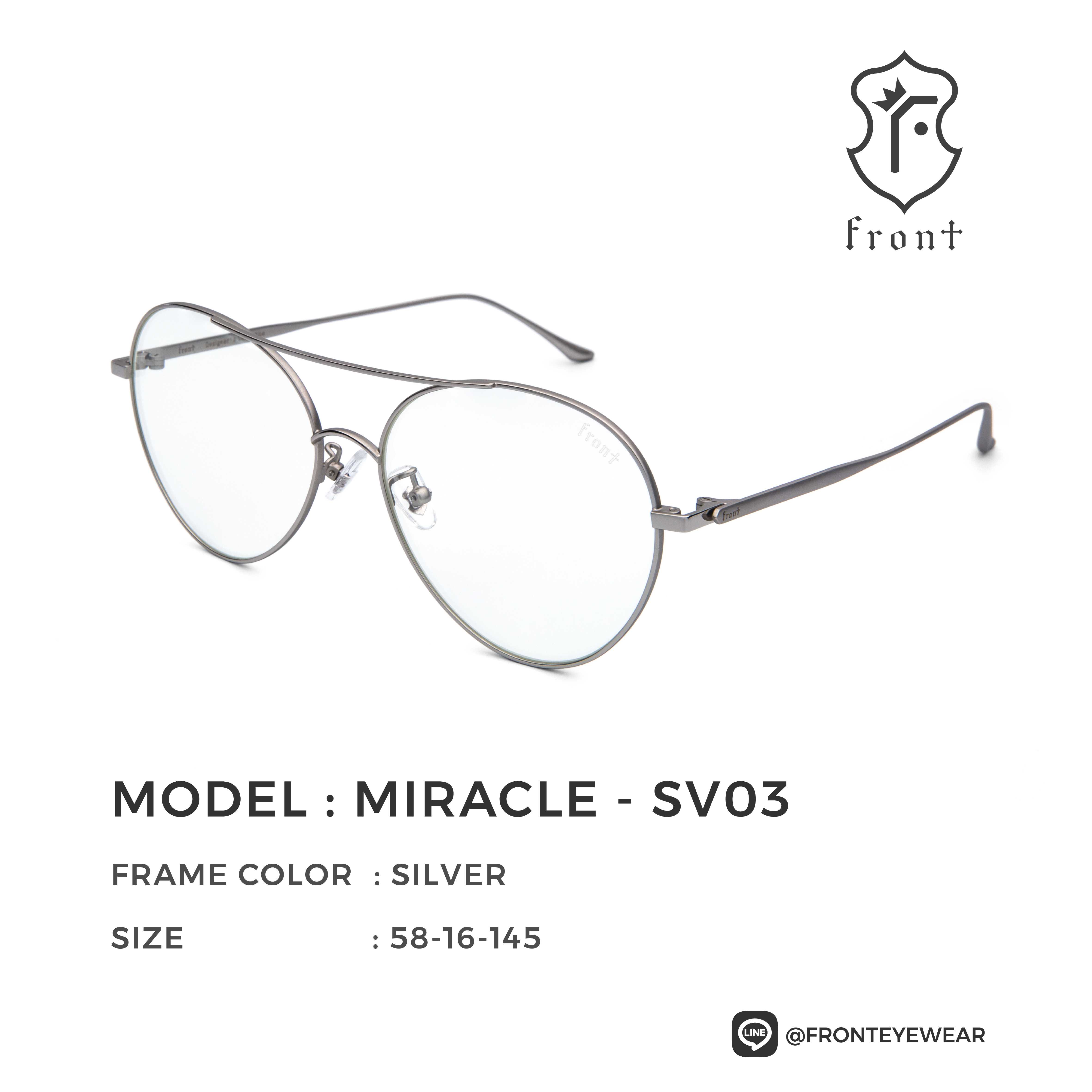 FRONT - แว่นกันแดด รุ่น Miracle (สามารถนำไปตัดเลนส์สายตาได้ค่ะ) - Fronteyewearthailand
