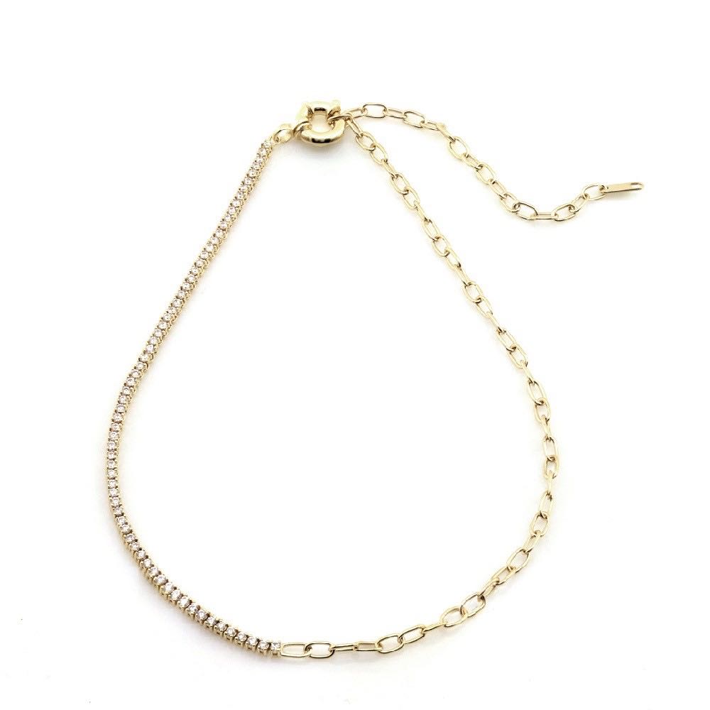 Jewellista สร้อยคอ Charna เงินแท้ 925 ประดับพลอย CZ