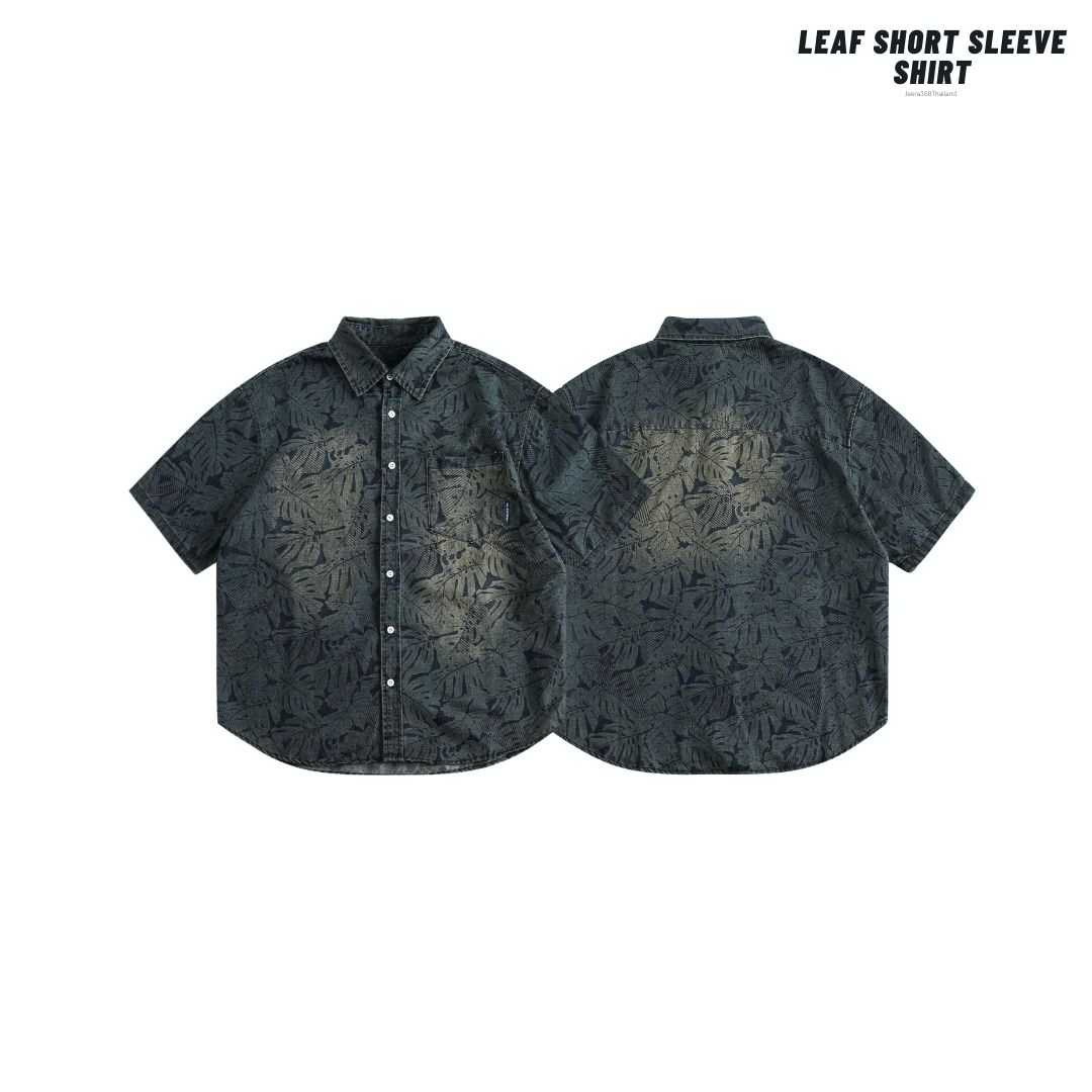 (พร้อมส่ง) Jeera168 | Leaf Short Sleeve Shirt