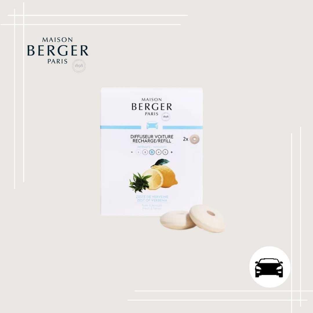 Car diffuser refill zest of  verbena:นำหอมสำหรับเติมในรถยนต์กลิ่น เซส ออฟ เวอบีนา