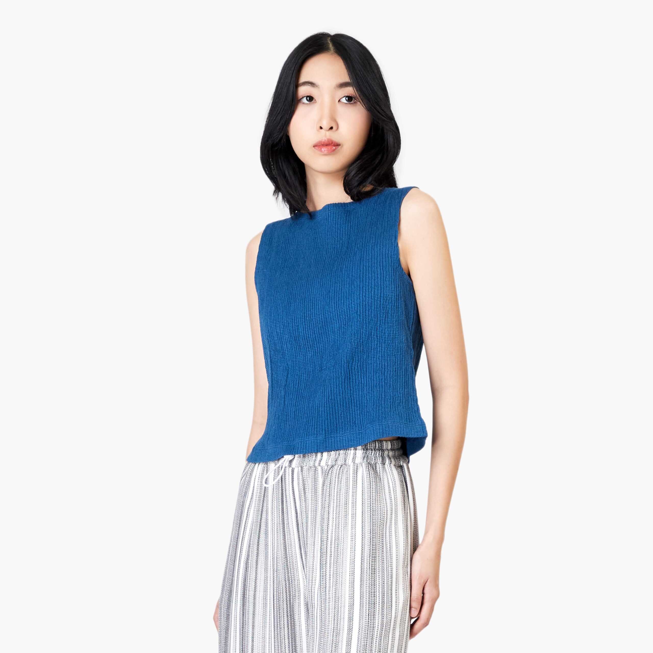 เสื้อเบลาส์ DoiTung Everyday SS24/BL69 Indigo #F