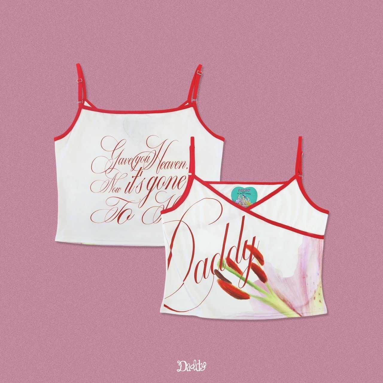 DADDY | Lily Rose Tank Top เสื้อสายเดี่ยว ลายดอกลิลลี่ สุดน่ารัก