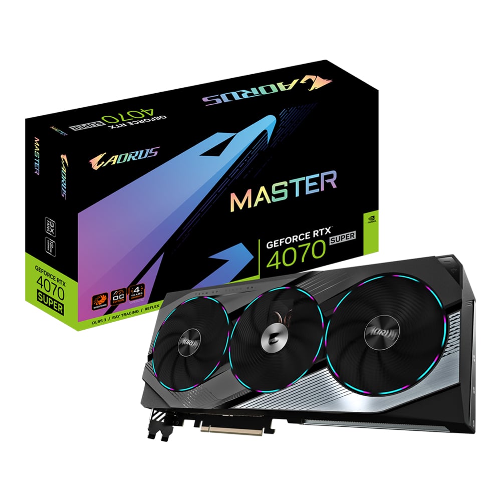 GIGABYTE AORUS GEFORCE RTX 4070 SUPER MASTER 12G - 12GB GDDR6X (GV-N407SAORUS M-12GD)