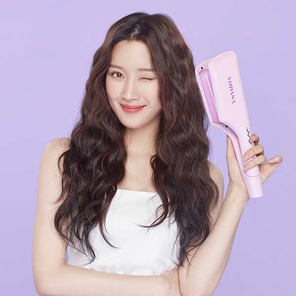 ( พร้อมส่ง ) Vodana Triple Flow Wave Iron 32 mm สี Purple
