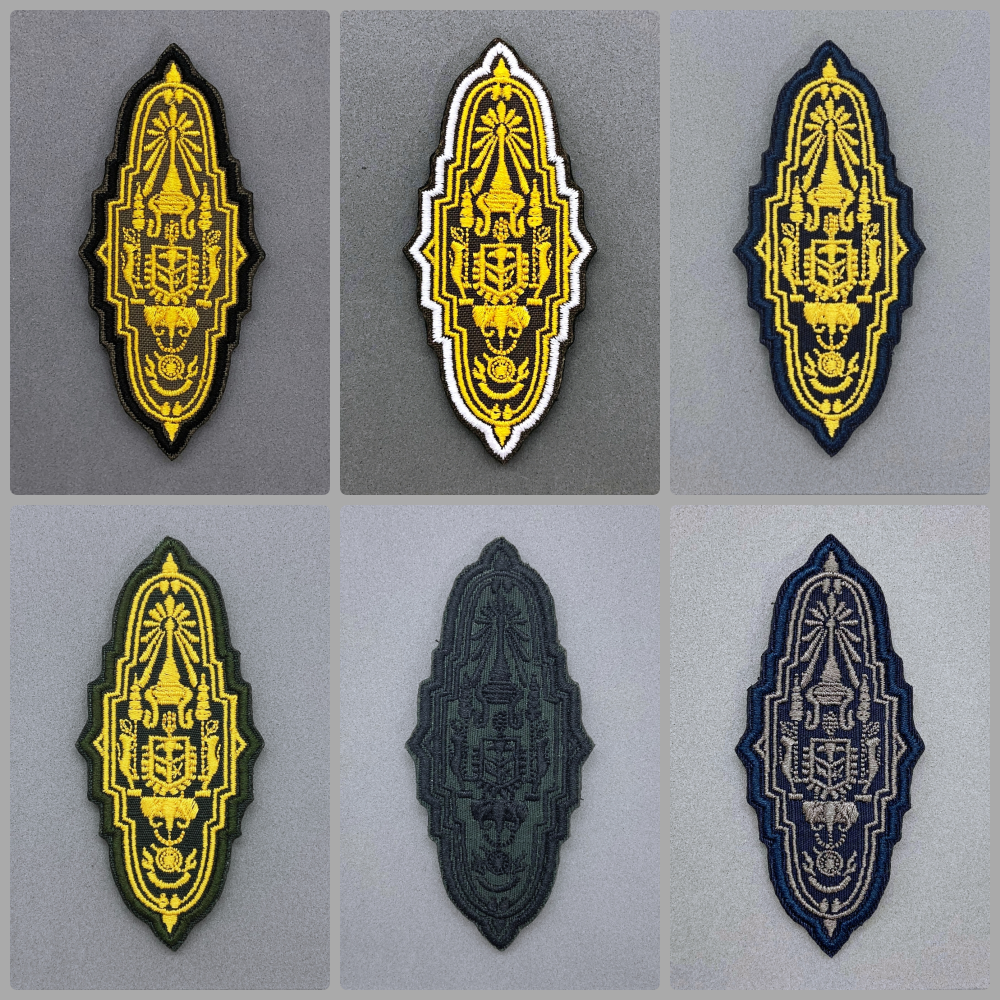 เข็มสารวัตร ฝอ ผ้า มีทั้งแบบติดตีนตุ๊กแกในตัวและแบบไม่ติด