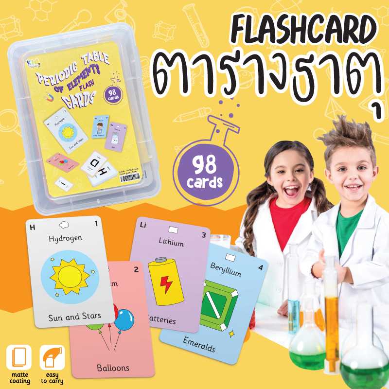 การ์ดตารางธาตุ (Periodic table of elements flashcard)