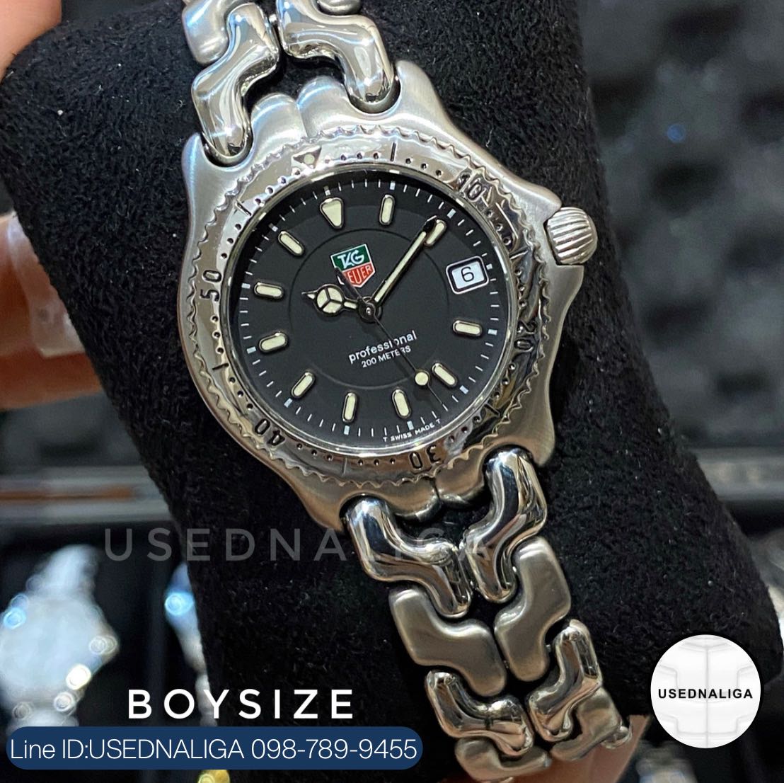 TAG HEUER ก้างปลา บอยไซส์ หน้าดำสองชั้น สภาพเยี่ยม