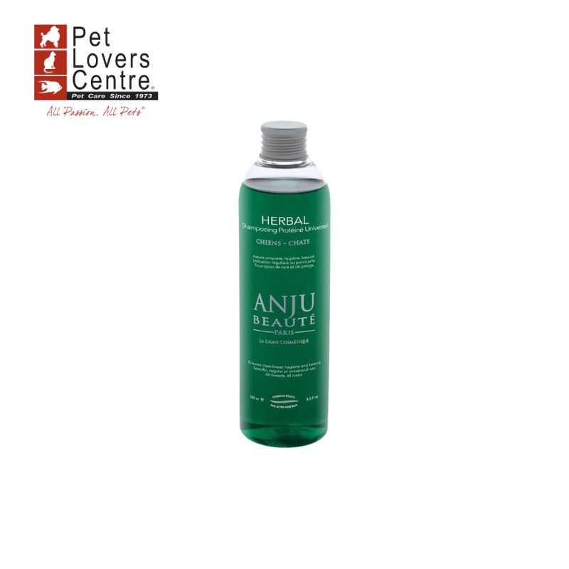 แชมพูสำหรับสุนัขและแมว นำเข้าจากฝรั่งเศส ANJU BEAUTE HERBAL 250ML
