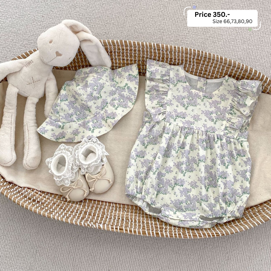 แขนระบาย ดอกไม้สีม่วง (RP0454)