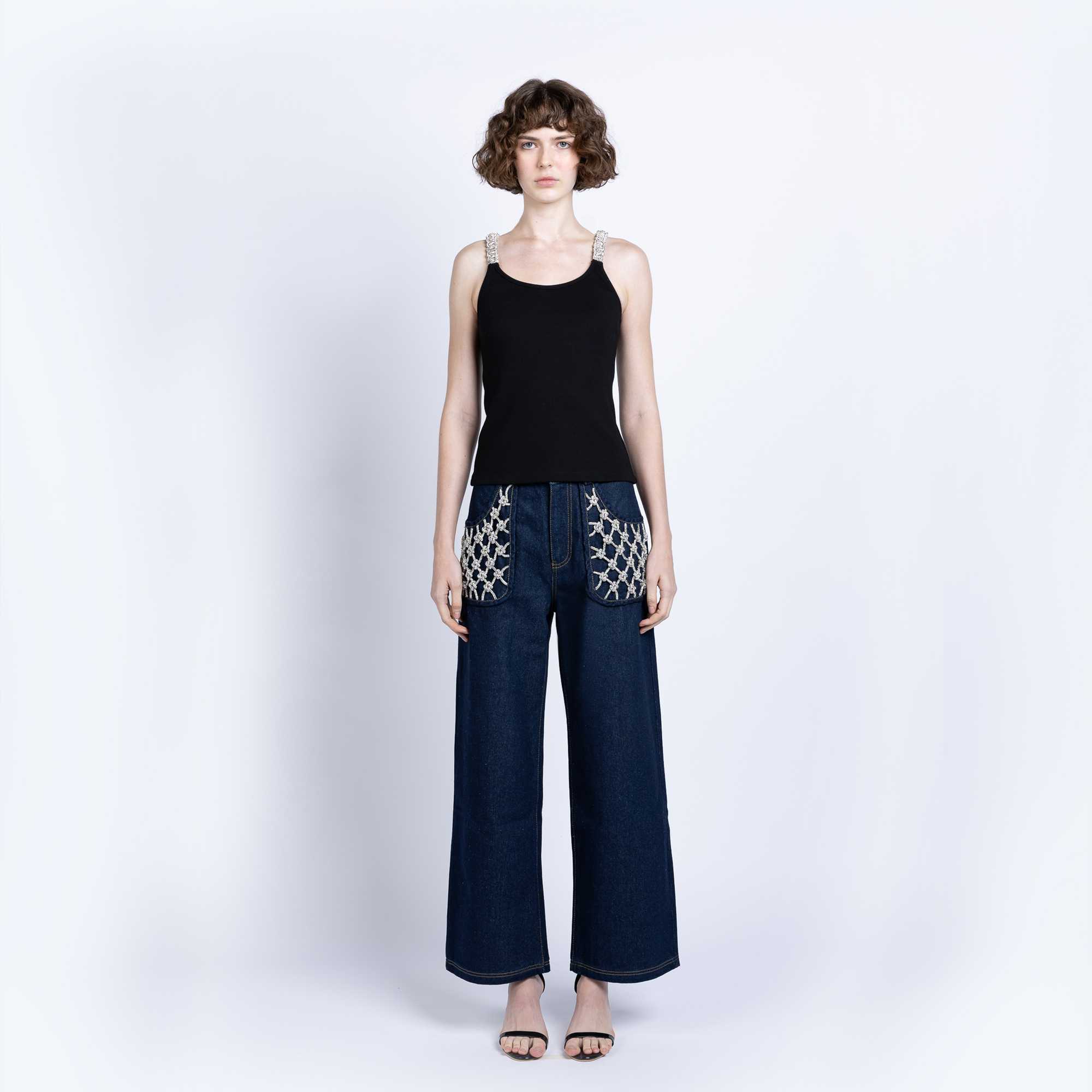 Tank top with Macrame