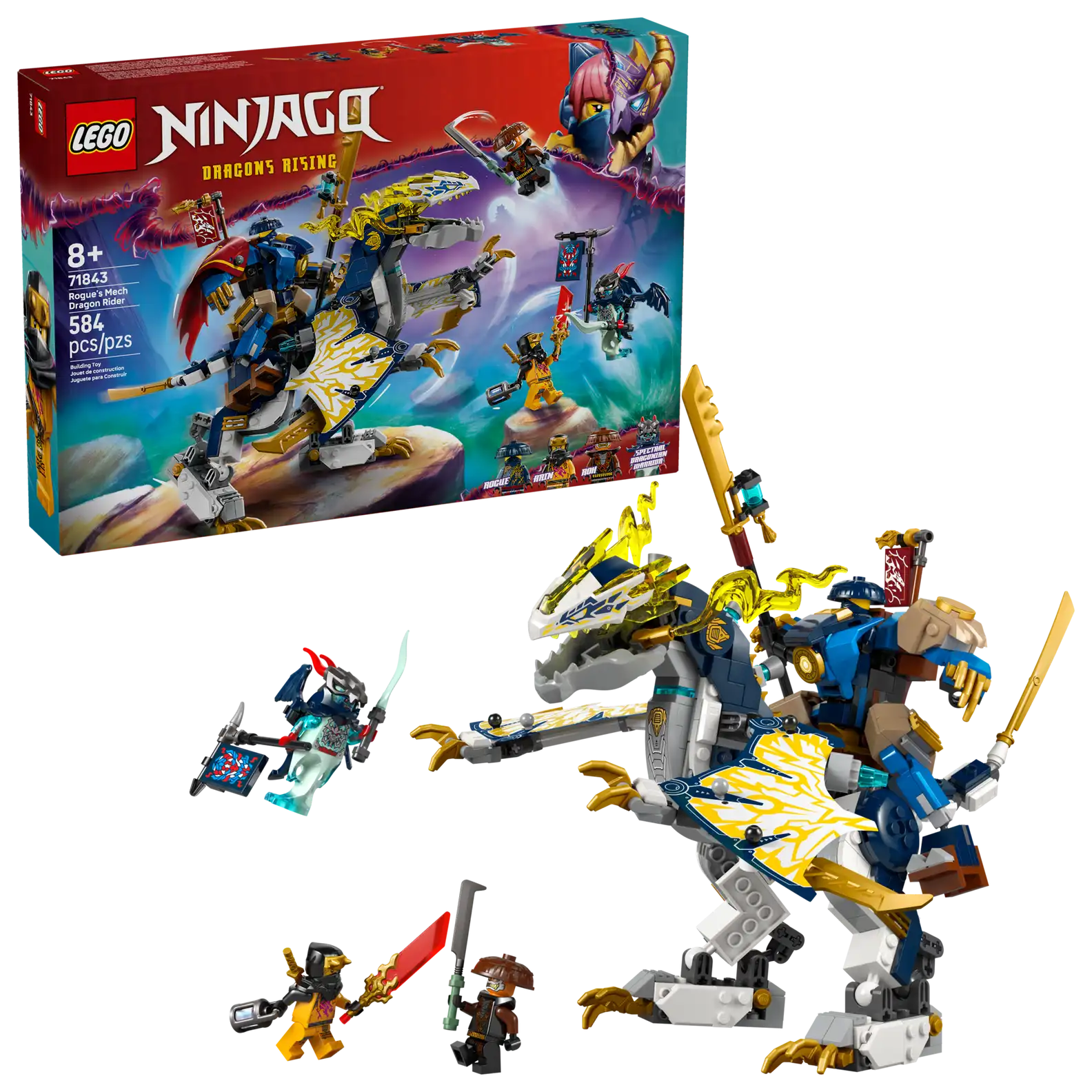LEGO 71843 Rogue's Mech Dragon Rider(สินค้าซื้อแล้วไม่รับเปลี่ยนคืน)