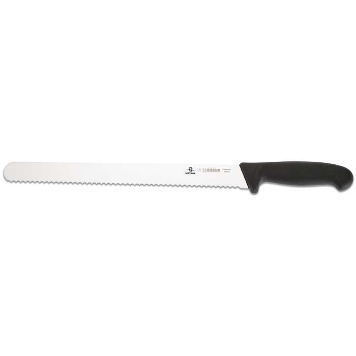 182121 WAVY EDGE SLICING KNIFE 31CM-BLACK HANDLE