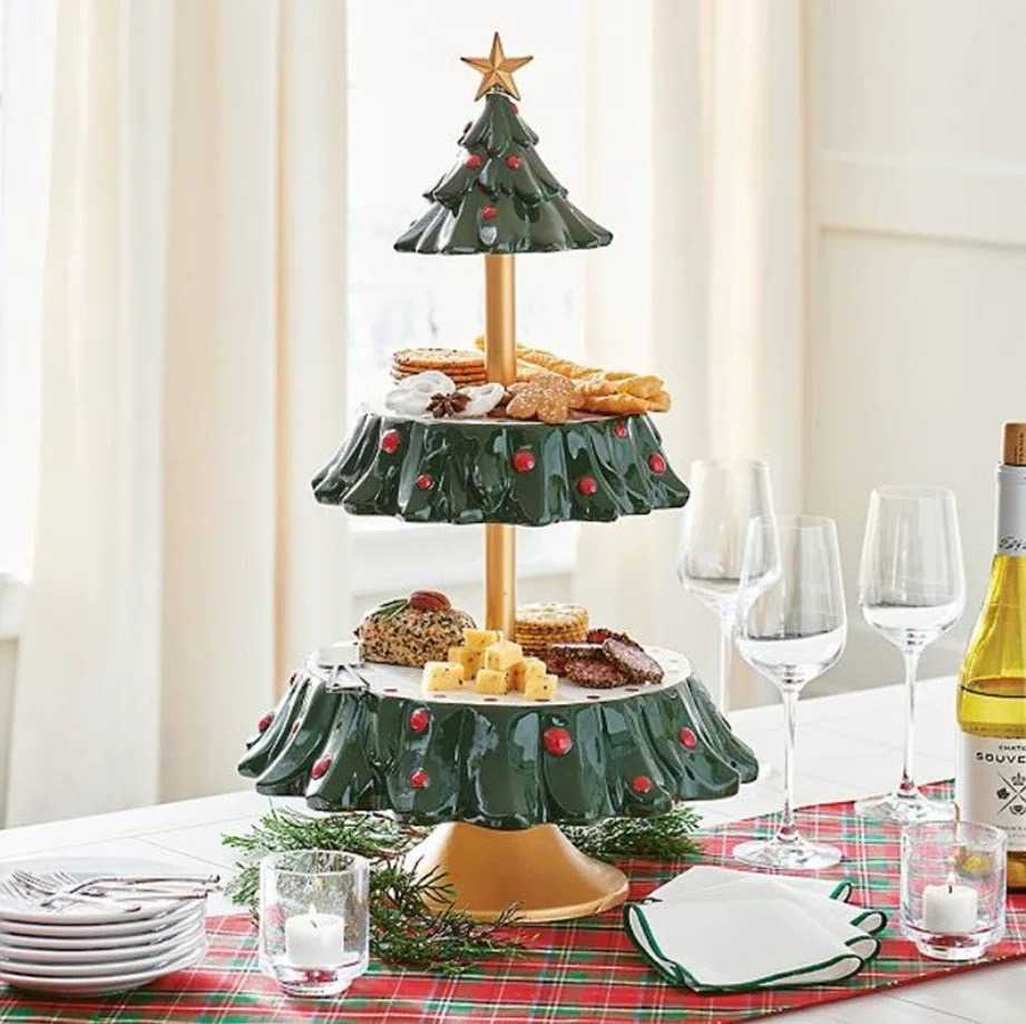 CHRISTMAS TREE STAND SNACK RACK    Christmas tree Stand cupcake