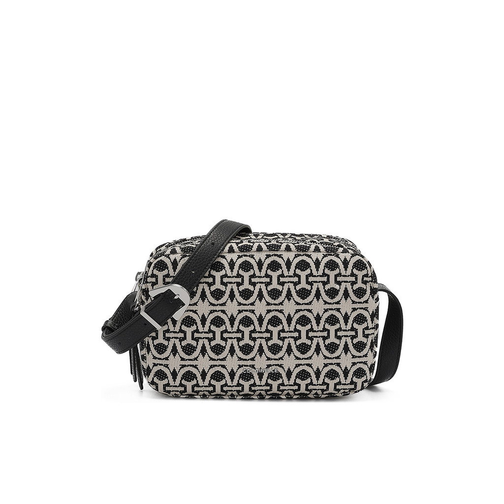 Coccinelle รุ่น Gleen Monogram 150201 กระเป๋าสะพายผู้หญิง สี MULTI.NOIR/NOIR ขนาด 20X14.5X8.5 cm