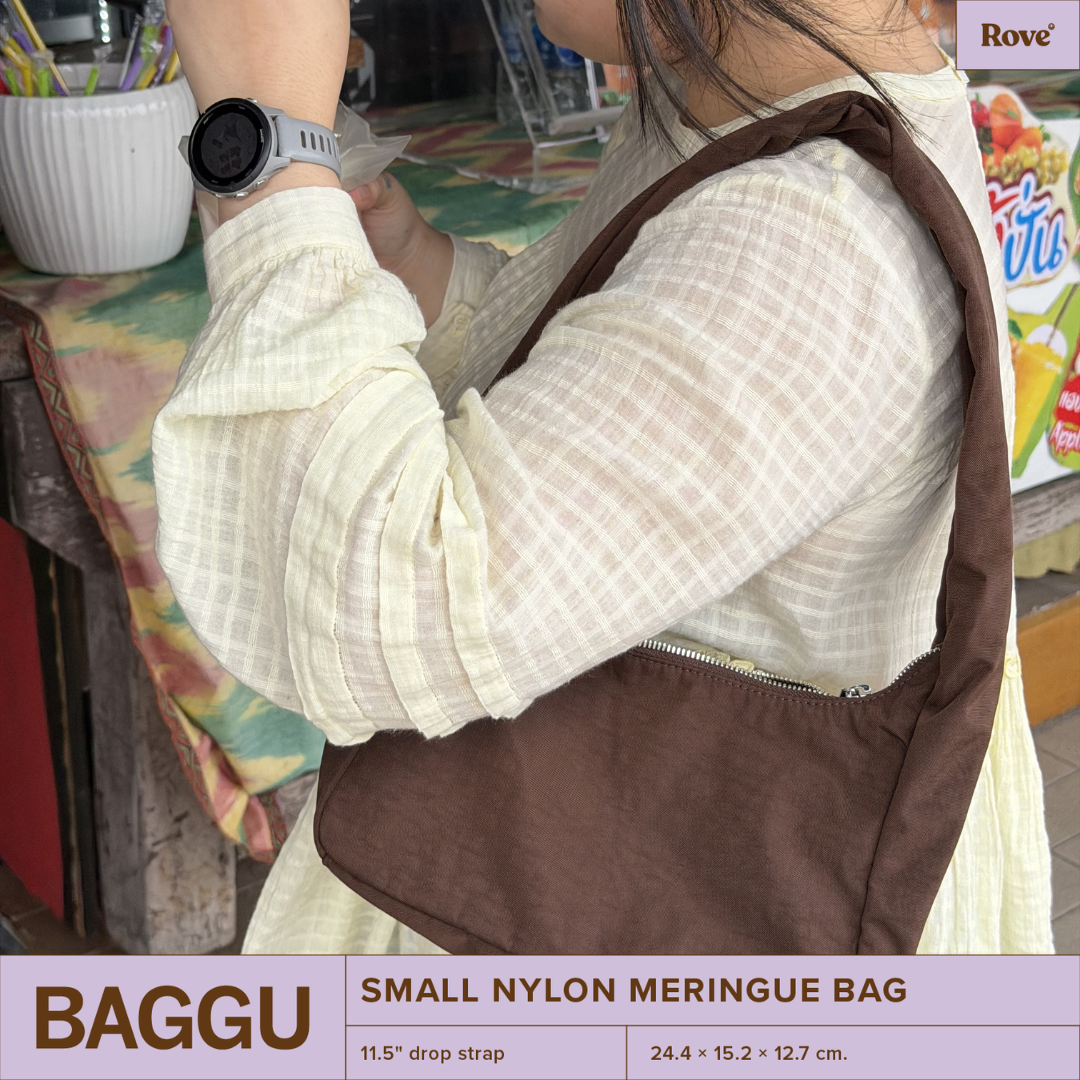 BAGGU Small Nylon Meringue Bag - Coffee