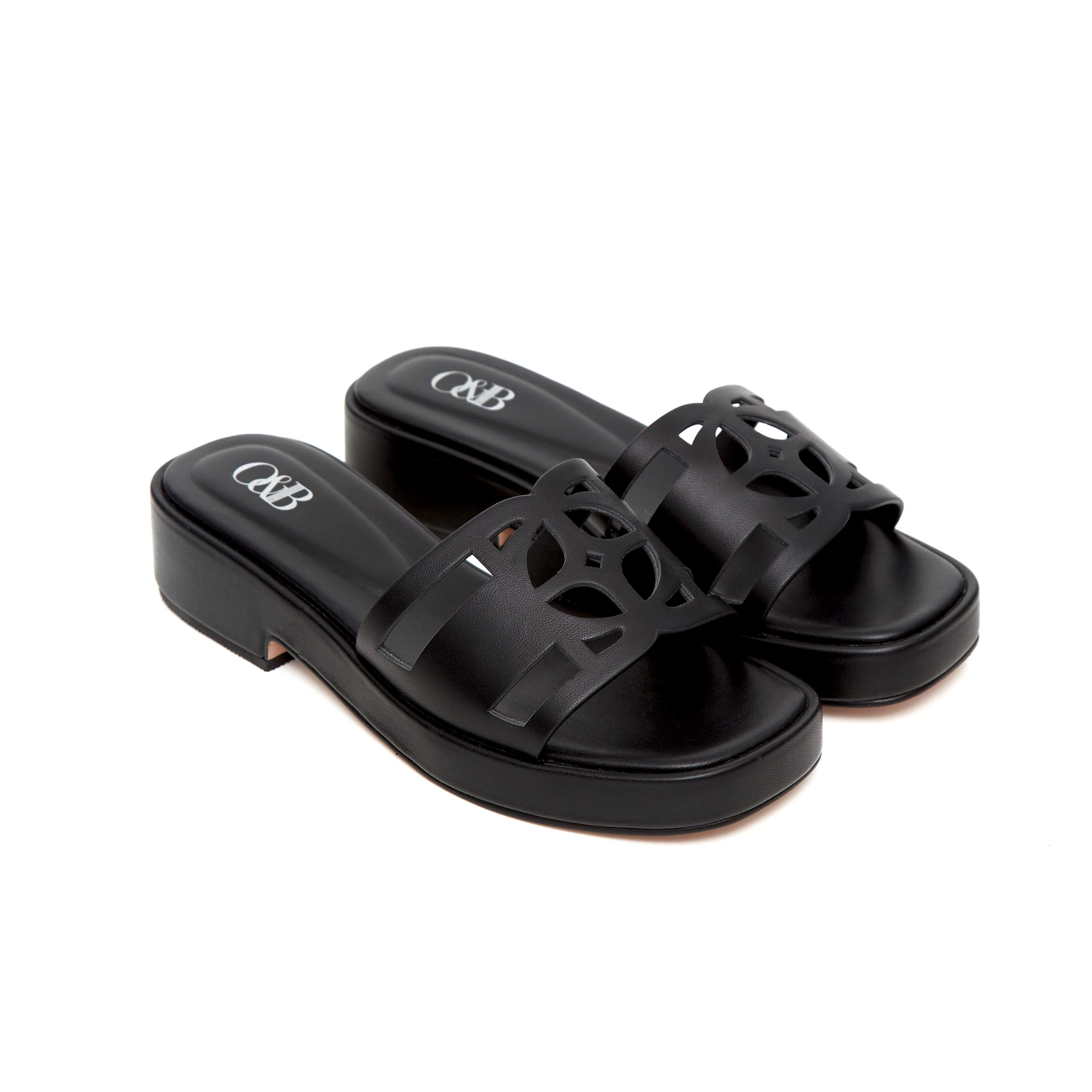 OandB Platform Sandals In Beyond Black