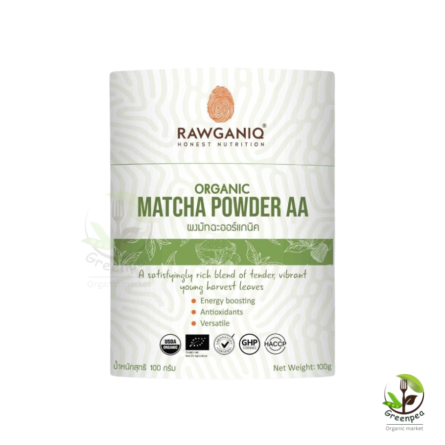 Rawganiq Matcha Powder AA ผง มัทฉะ ออร์แกนิค 100 กรัม ผงชาเขียว รอแกนิค