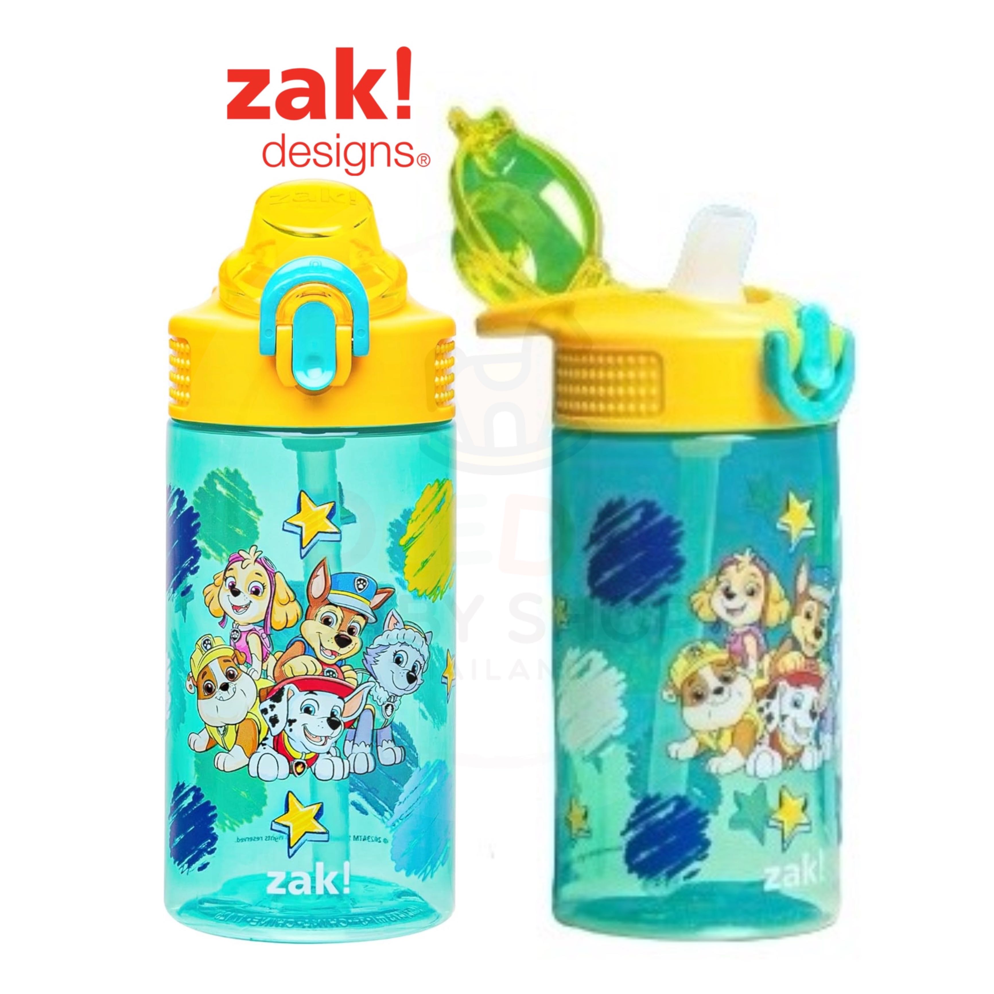 กระติกน้ำพร้อมหลอดดื่มสำหรับเด็ก Zak! Paw Patrol 16 Oz. Reusable Water Bottle with Straw (Green)