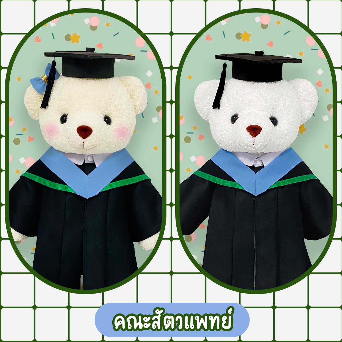 ตุ๊กตาหมีชุดครุย ม.เกษตร คณะสัตวแพทย์