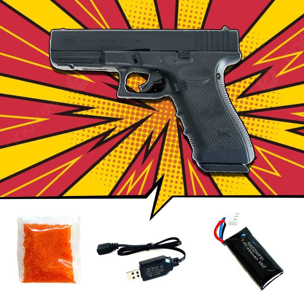 ปืนเจล ปืนเจลไฟฟ้า รุ่น Glock17 (Semi&Blowback)
