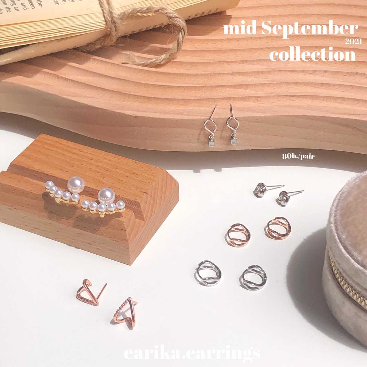 earika.earrings - ต่างหูเงินแท้ S92.5 คอลเลคชั่นกลางเดือนกันยายน 2021 (1) เหมาะสำหรับคนแพ้ง่าย