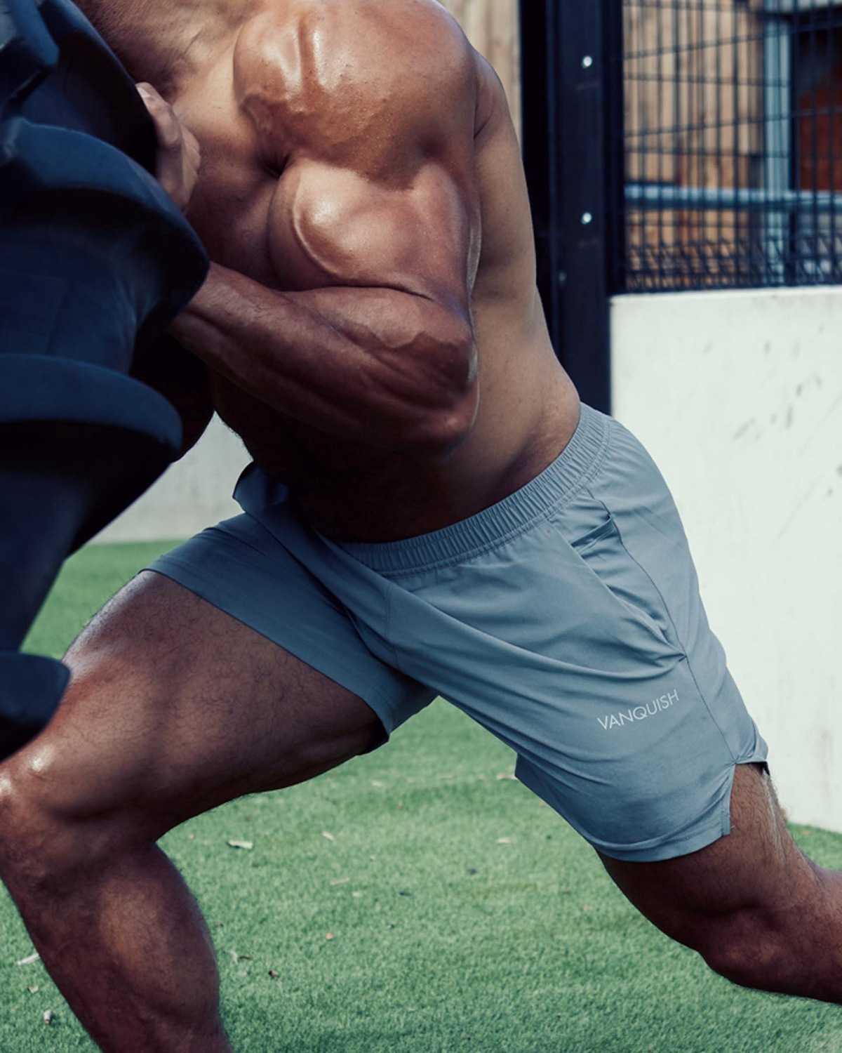 กางเกงขาสั้น VANQUISH #7 / ผ้าโพลีเอสเตอร์ ใส่ออกกำลังกายได้ทุกกิจกรรม ผ้านิ่มลื่น ใส่สบาย