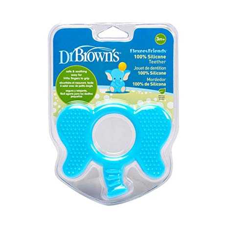 #ของเล่นสำหรับกัด Dr.Brown's : DRBTE002 Flexees Friends Elephant Teether - Blue