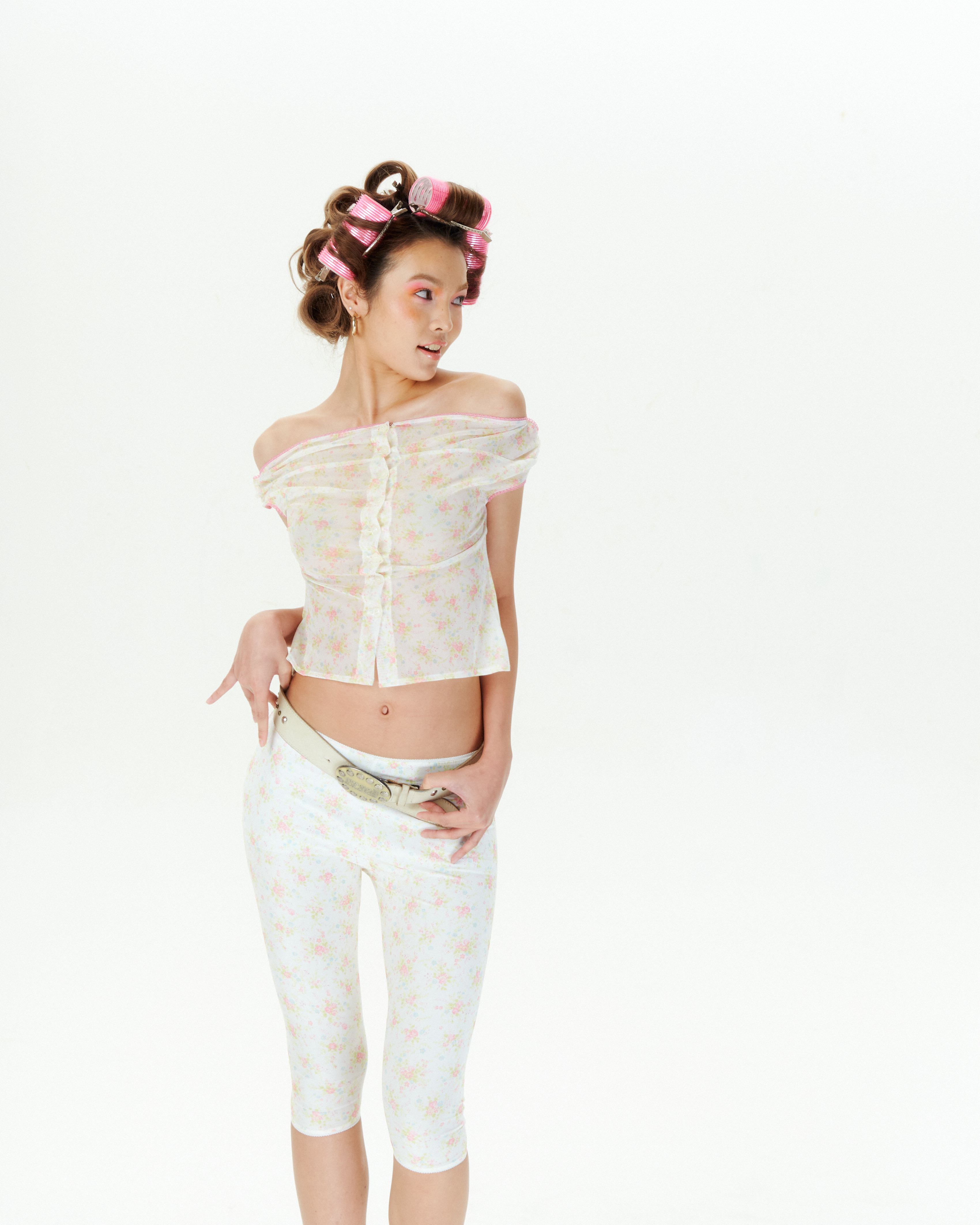 UMRGIRLS FLOWER CAPRI PANT