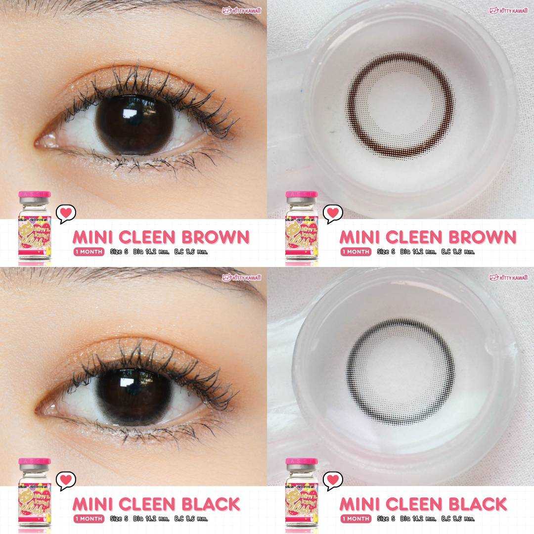 Kitty kawaii รุ่น Mini cleen คอนแทคเลนส์ รายเดือน ค่าอมน้ำ55%