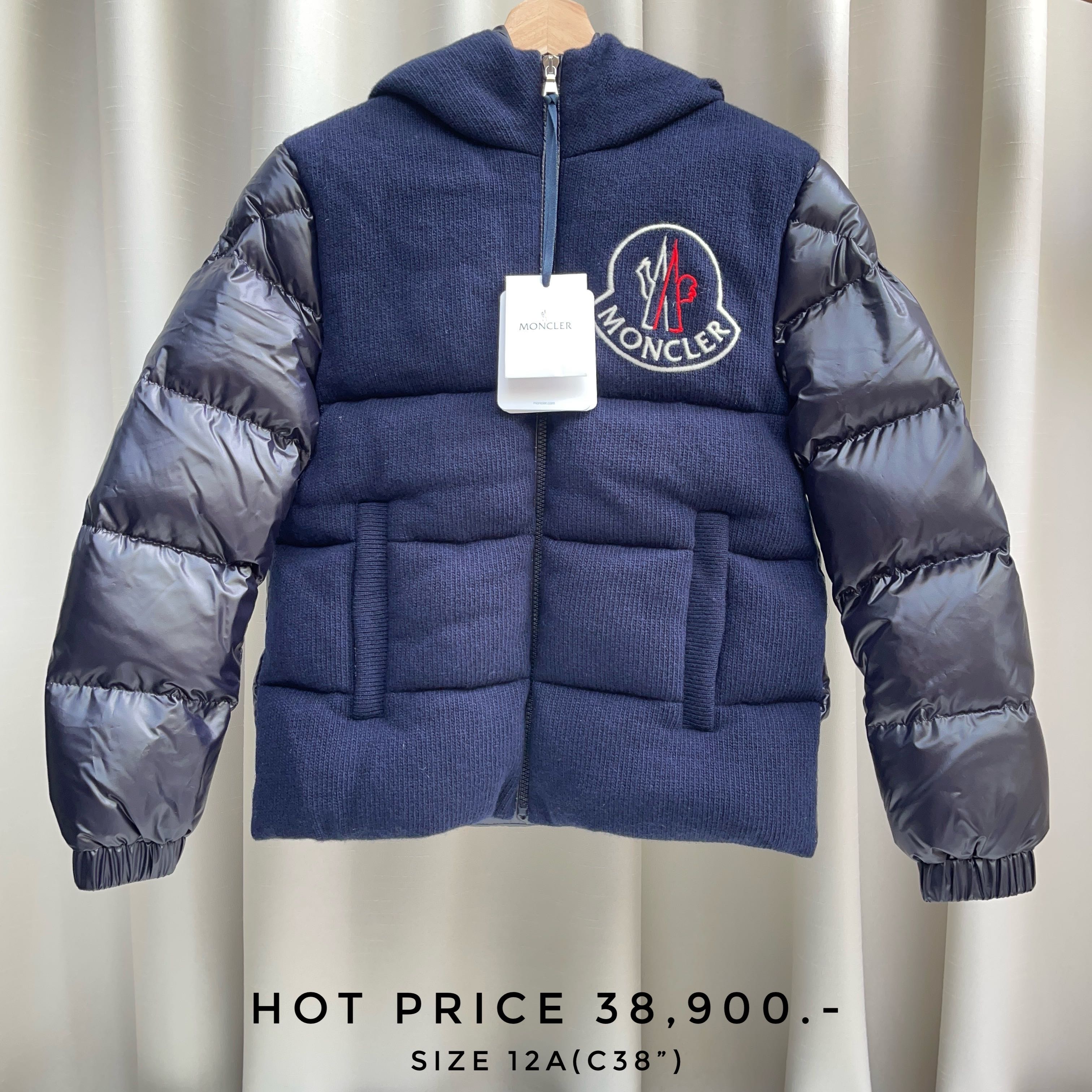 MONCLER navy blue down jacket
