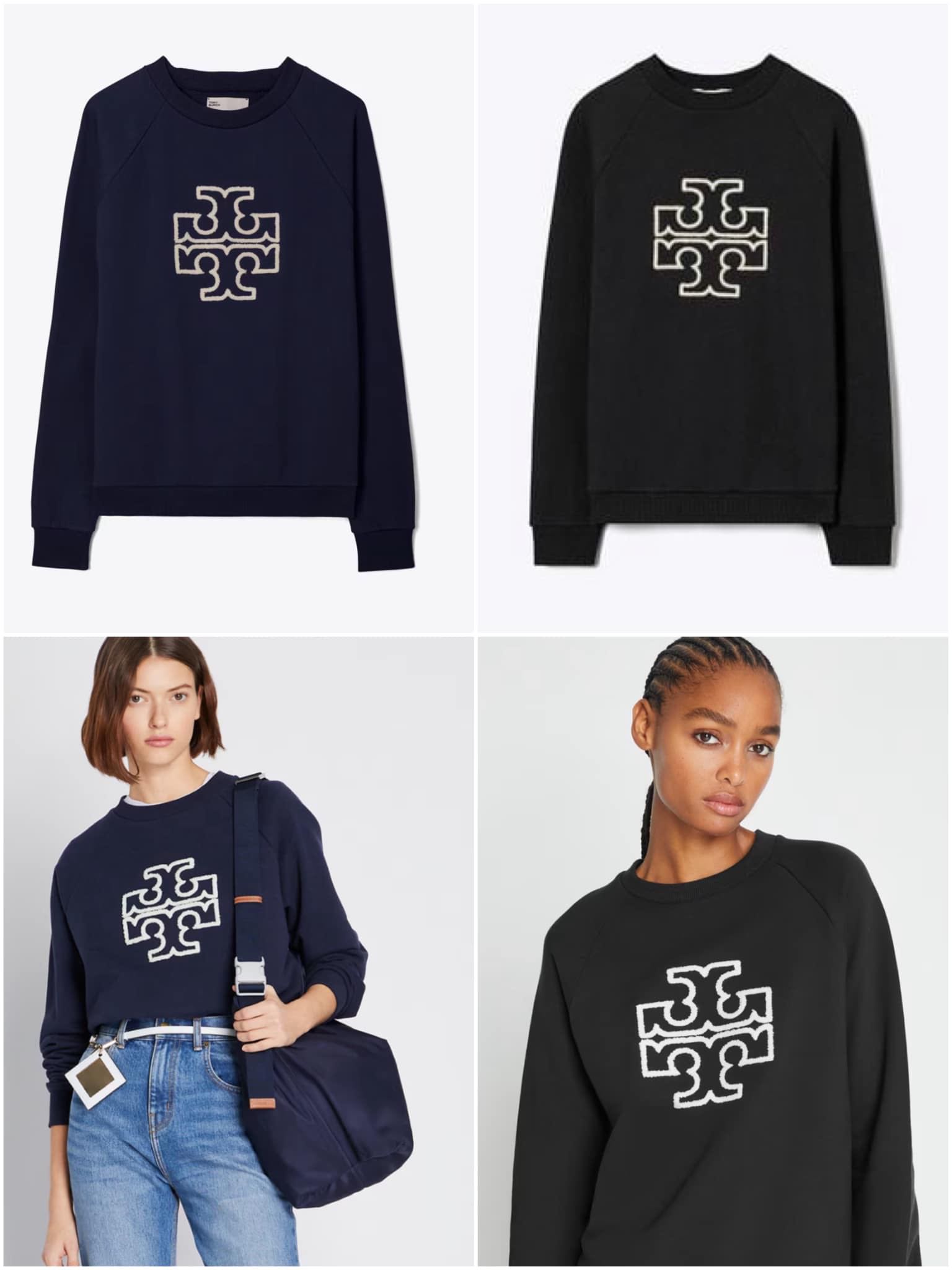 𝐓 𝐨 𝐫 𝐲 𝐁 𝐮 𝐫 𝐜 𝐡Logo Patch Crewneck Jumper พร้อมส่ง