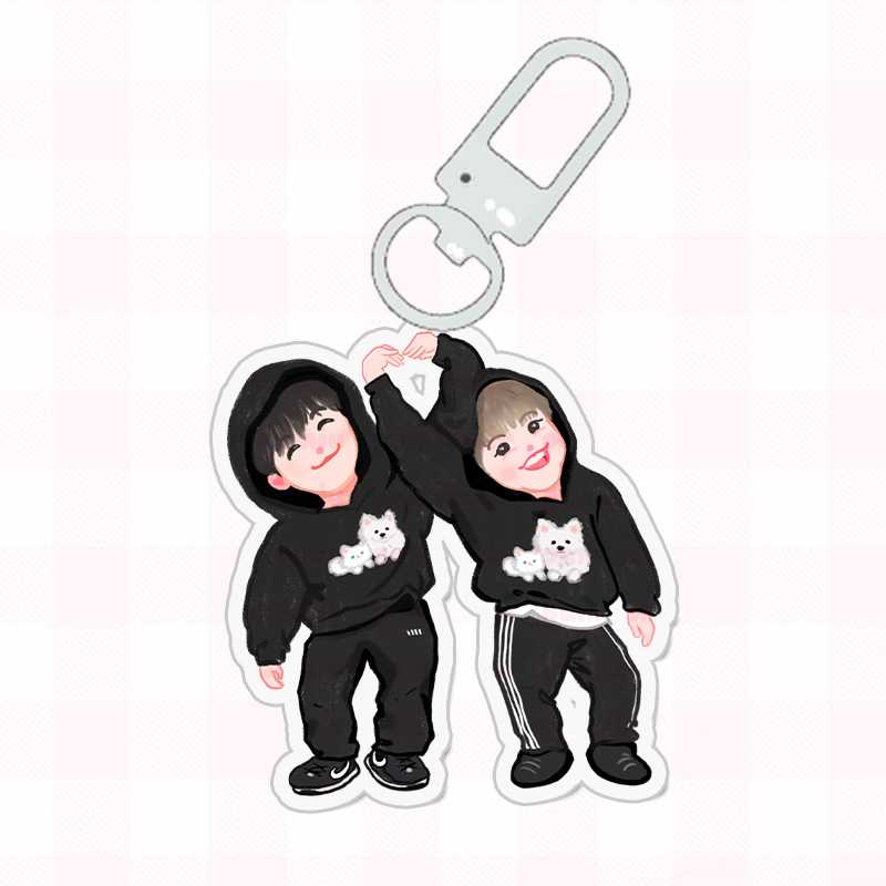 keyring 🐶🫶🏻🐱 jeno jaemin 4 cm